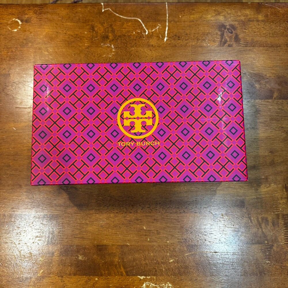 Tory Burch Purple Gold Logo Geometric Sandal Shoe *3 Empty Boxes* "12x7x4.5"